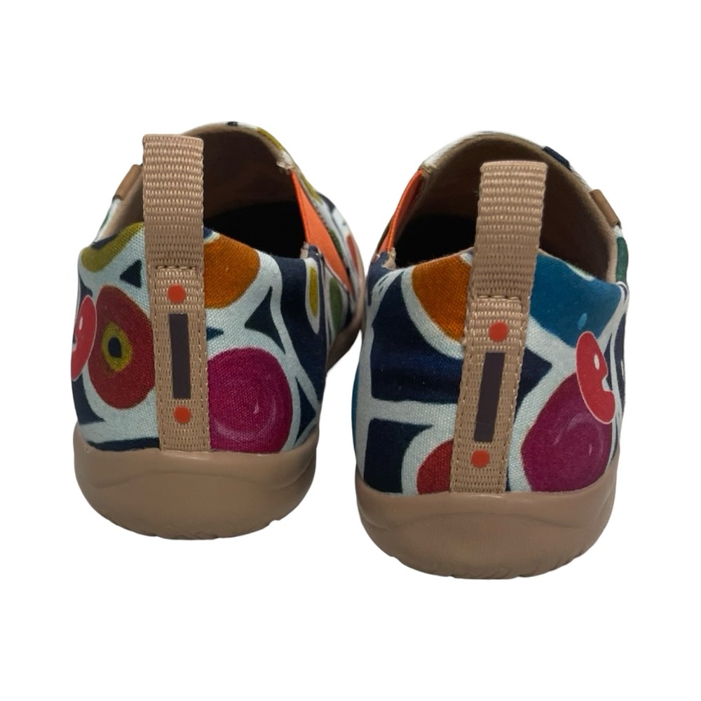 UIN Toledo Women 6 Colorful Canvas Slip On Travel Geometric Loafers casual comf - Picture 5 of 7